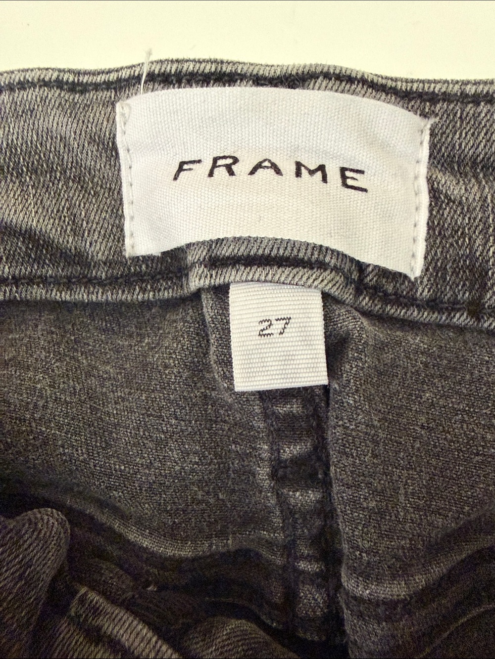 FRAME Le Crop Mini Bootcut Jeans 27 Gray Raw Hem Cropped Stretch Denim - Picture 4 of 7